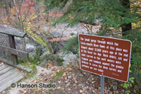 Newfound Lake, NH - Sculptured Rocks Sign